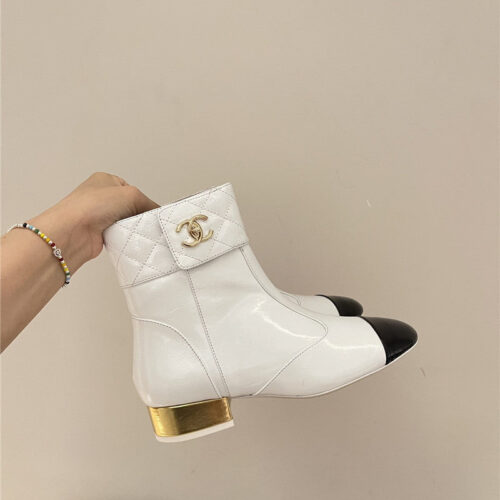 High Quality Luxury Chanel New Round Toe Flat Ankle Boots product detail