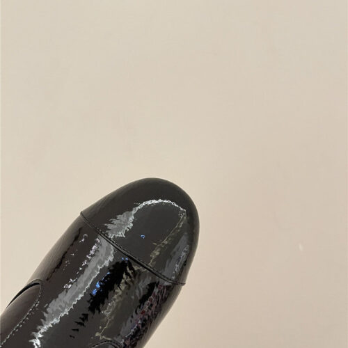 High Quality Luxury Chanel New Round Toe Flat Ankle Boots – Style 28038 product detail