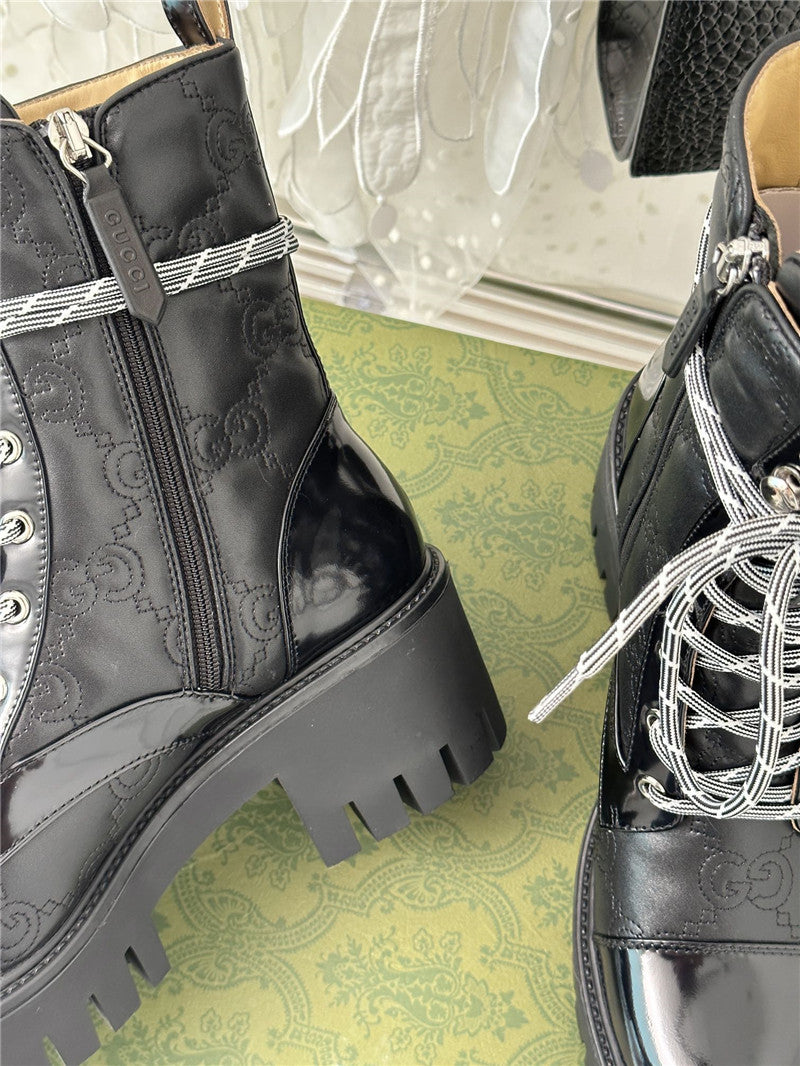High Quality Luxury Gucci Classic Hot Style Cowhide Embossed Ankle Boots product detail
