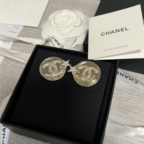 High Quality Luxury Chanel Round Star Double C Earrings product detail