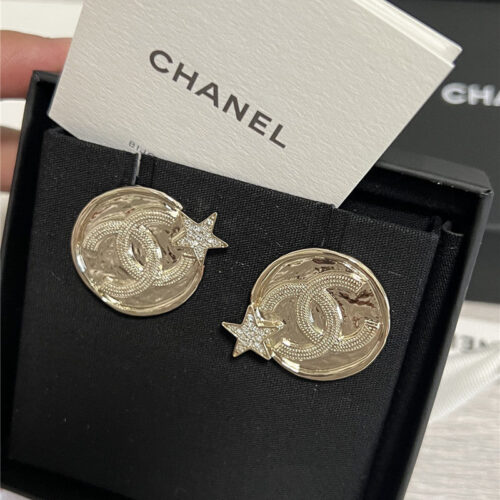 High Quality Luxury Chanel Round Star Double C Earrings product detail
