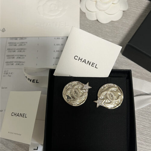 High Quality Luxury Chanel Round Star Double C Earrings product detail