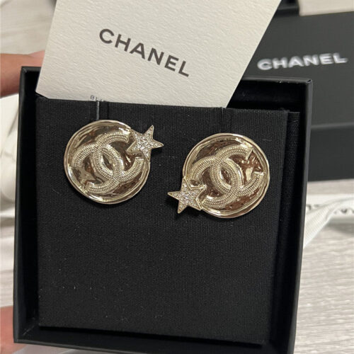 High Quality Luxury Chanel Round Star Double C Earrings product detail