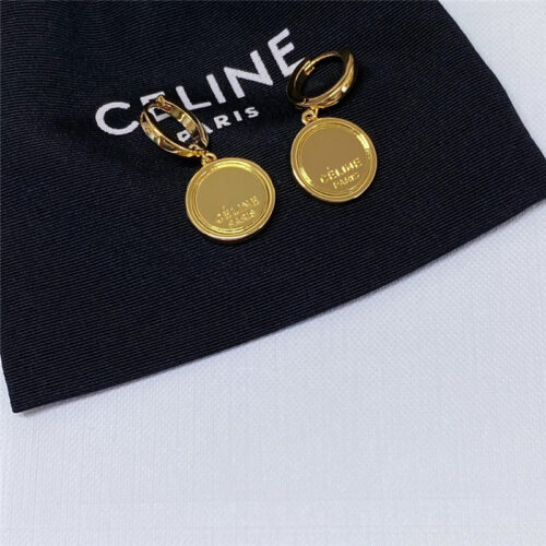 High Quality Luxury Celine Gold Coin Earrings