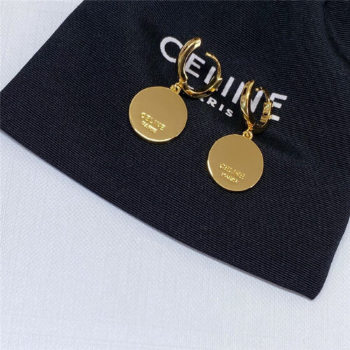 High Quality Luxury Celine Gold Coin Earrings alternate view