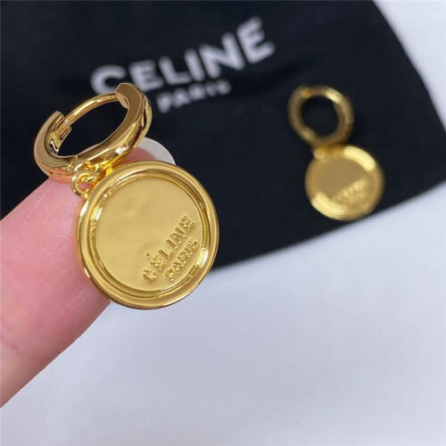 High Quality Luxury Celine Gold Coin Earrings product detail