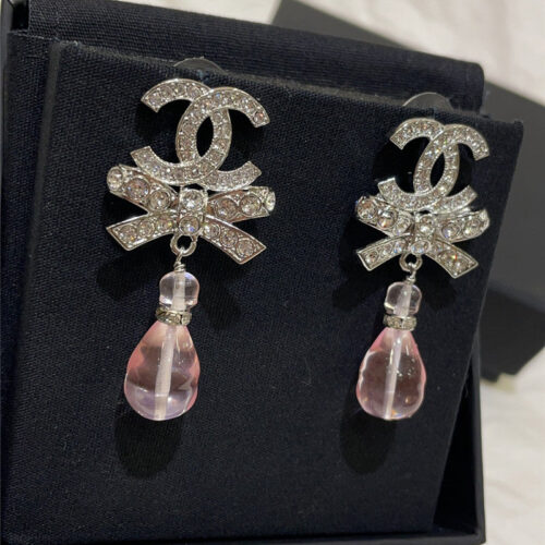 High Quality Luxury Chanel Bow Double C Earrings product detail