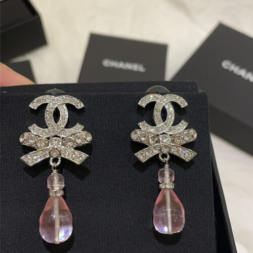 High Quality Luxury Chanel Bow Double C Earrings product detail
