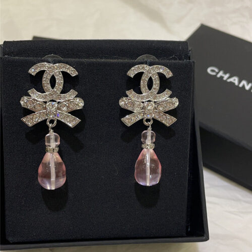 High Quality Luxury Chanel Bow Double C Earrings product detail