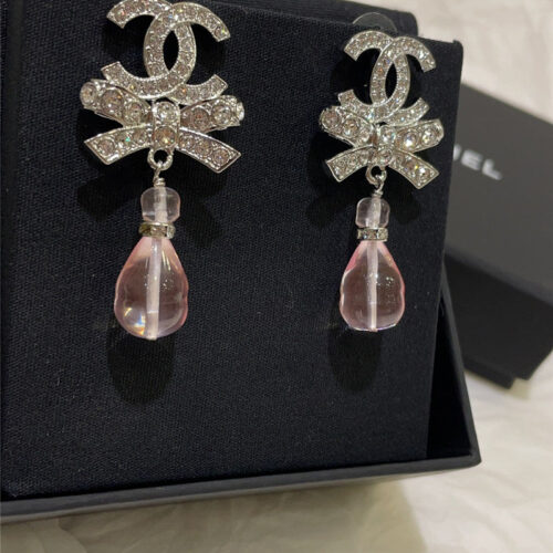 High Quality Luxury Chanel Bow Double C Earrings product detail