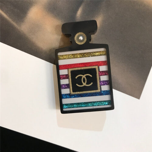 High Quality Luxury Chanel Perfume Bottle Acrylic Rainbow Brooch product detail