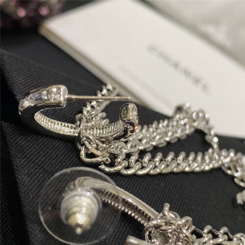 High Quality Luxury Chanel Hook Tassel Earrings product detail