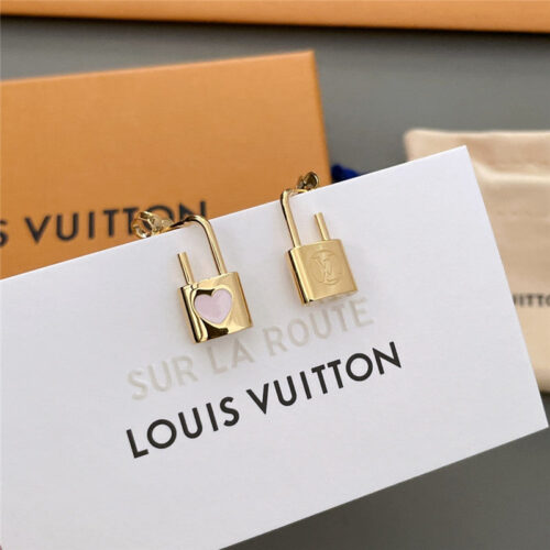 High Quality Luxury Louis Vuitton Qixi Limited Love Lock Earrings