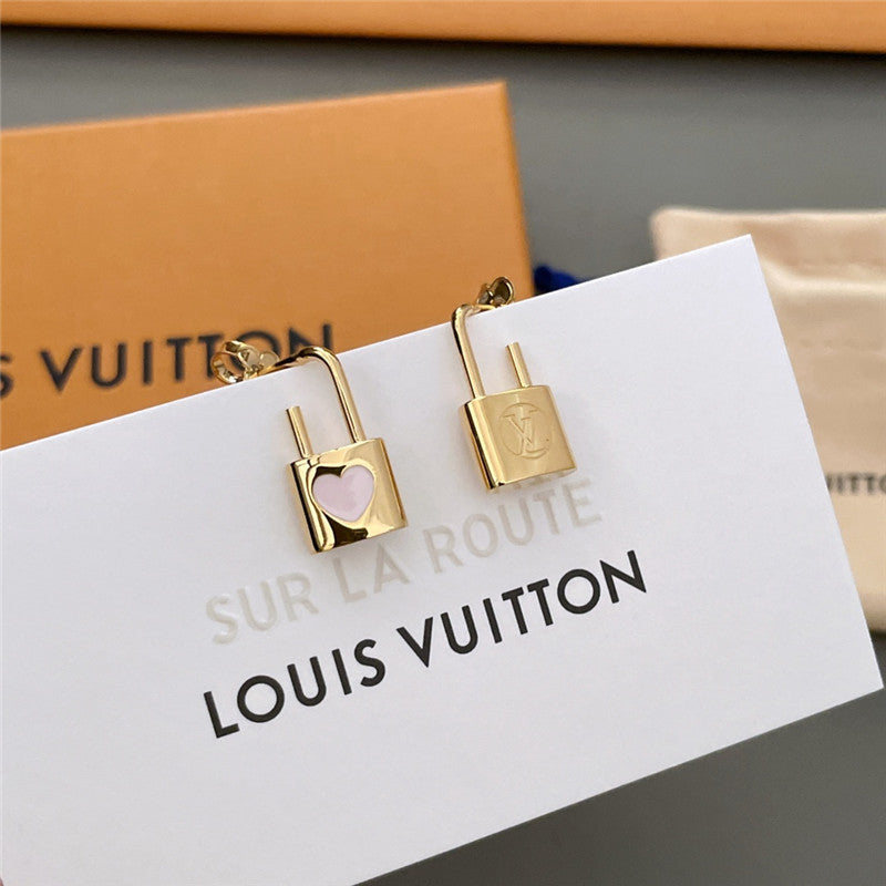 High Quality Luxury Louis Vuitton Qixi Limited Love Lock Earrings