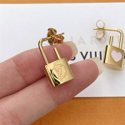 High Quality Luxury Louis Vuitton Qixi Limited Love Lock Earrings product detail
