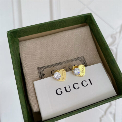 High Quality Luxury Gucci Heart Earrings