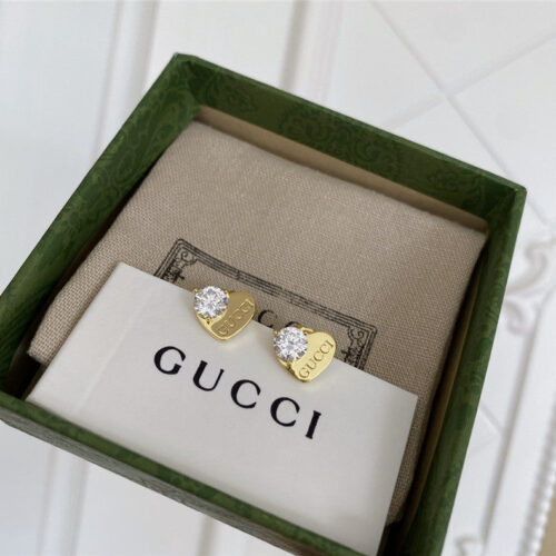 High Quality Luxury Gucci Heart Earrings alternate view