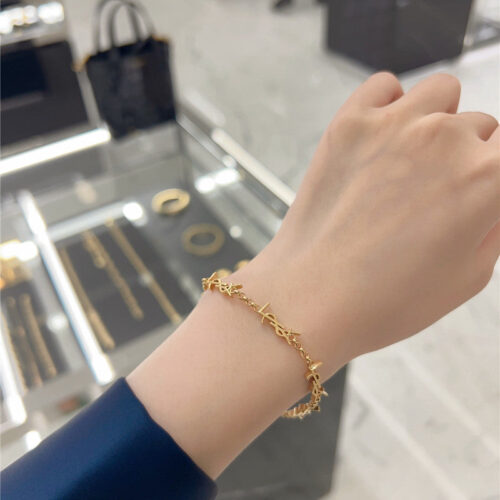 High Quality Luxury YSL Classic Letter Design Bracelet alternate view