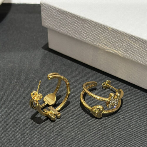 High Quality Luxury Celine Arc De Triomphe Gold Heart Earrings product detail