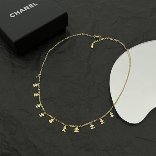 High Quality Luxury Chanel Middle-Aged Double C Necklace