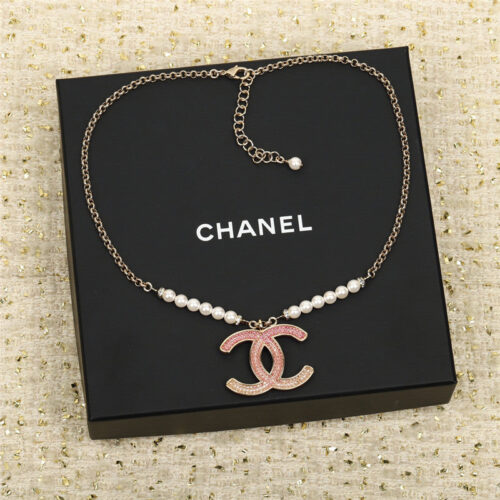 High Quality Luxury Chanel Full Diamond Double C Necklace