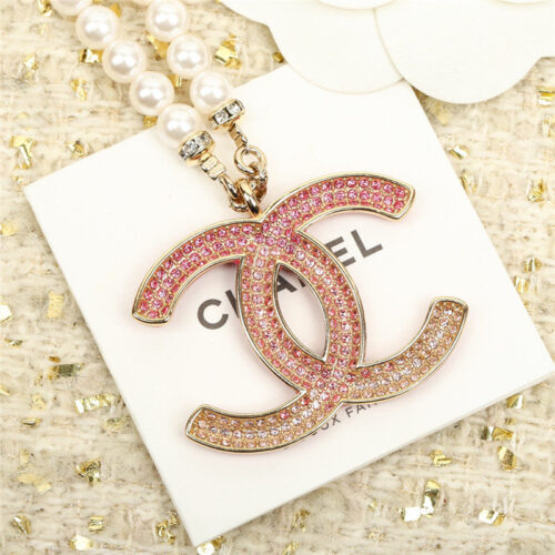 High Quality Luxury Chanel Full Diamond Double C Necklace product detail