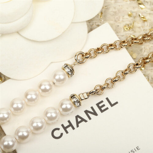 High Quality Luxury Chanel Full Diamond Double C Necklace product detail