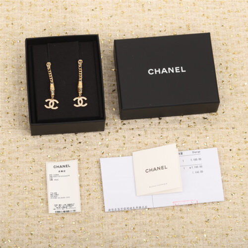 High Quality Luxury Chanel Handmade Double C Earrings
