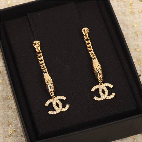 High Quality Luxury Chanel Handmade Double C Earrings alternate view