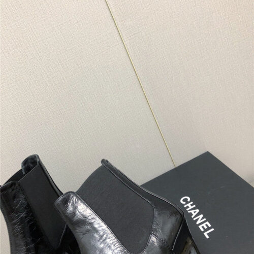 High Quality Luxury Chanel Classic Color Block Ankle Boots – Style 00294 product detail