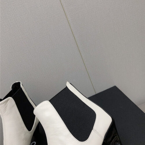 High Quality Luxury Chanel Classic Color Block Ankle Boots – Style 31366 product detail