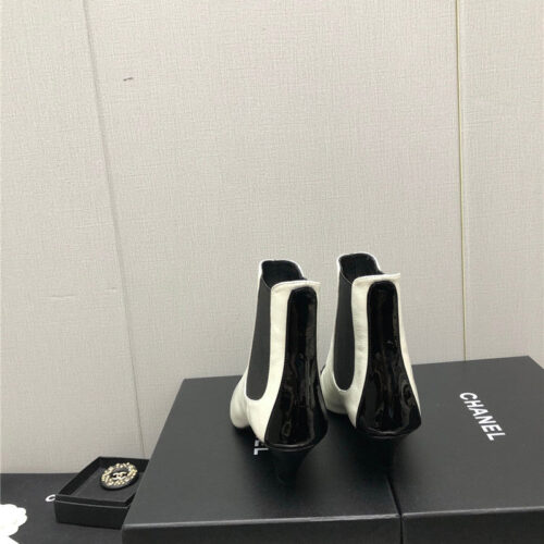 High Quality Luxury Chanel Classic Color Block Ankle Boots – Style 31366 product detail