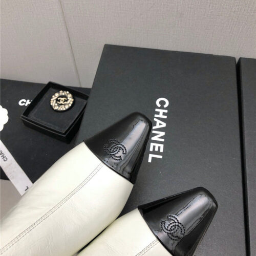 High Quality Luxury Chanel Classic Color Block Ankle Boots – Style 31366 product detail