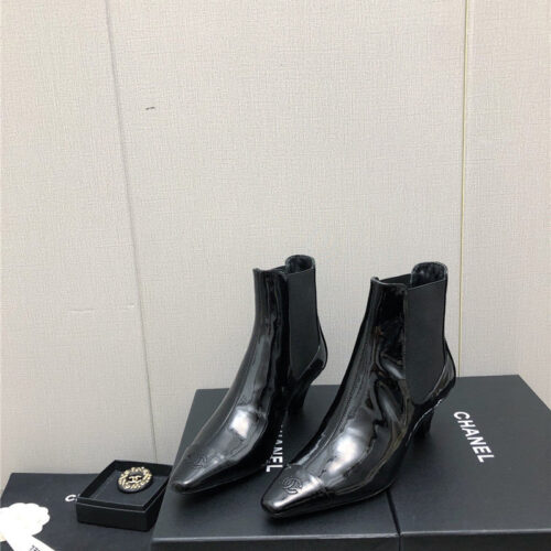 High Quality Luxury Chanel Classic Color Block Ankle Boots – Style 62438