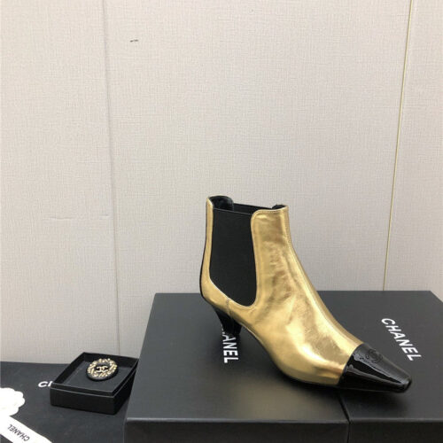 High Quality Luxury Chanel Classic Color Block Ankle Boots product detail