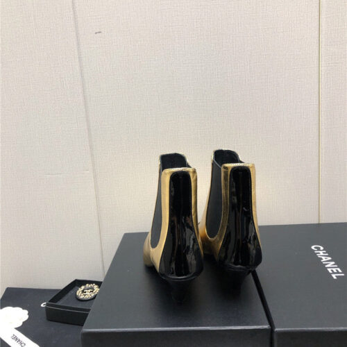 High Quality Luxury Chanel Classic Color Block Ankle Boots product detail