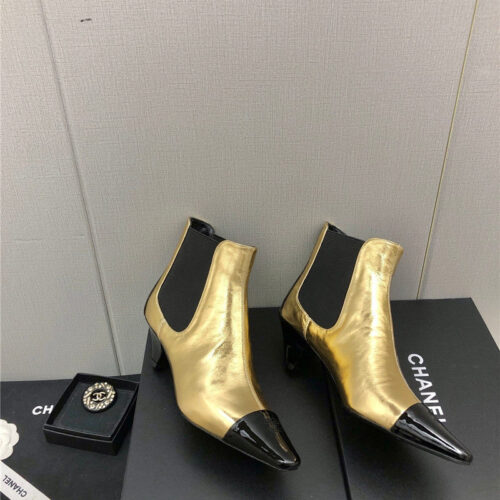 High Quality Luxury Chanel Classic Color Block Ankle Boots product detail