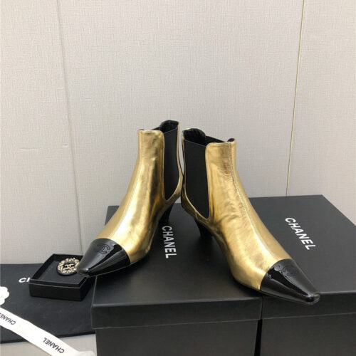 High Quality Luxury Chanel Classic Color Block Ankle Boots product detail