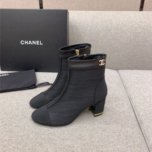 High Quality Luxury Chanel New High Heel Ankle Boots alternate view