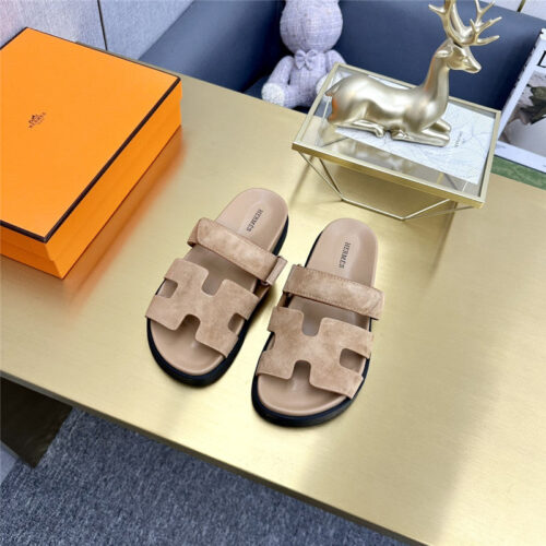 High Quality Luxury Hermes Roll Cake Hair Uncle Slippers – Style 19971 product detail