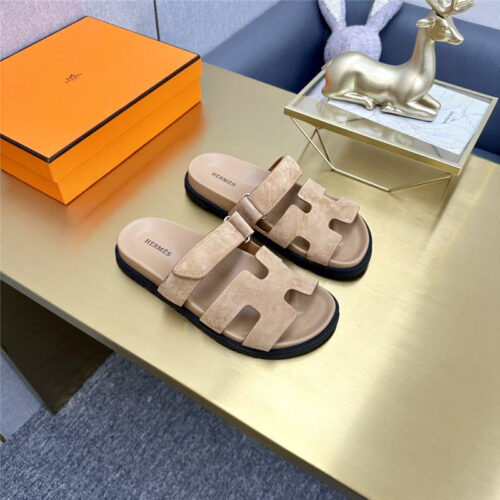 High Quality Luxury Hermes Roll Cake Hair Uncle Slippers – Style 19971 alternate view