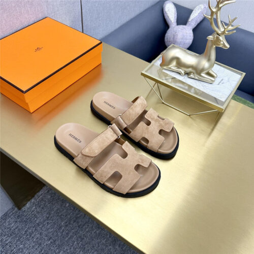 High Quality Luxury Hermes Roll Cake Hair Uncle Slippers – Style 19971 product detail