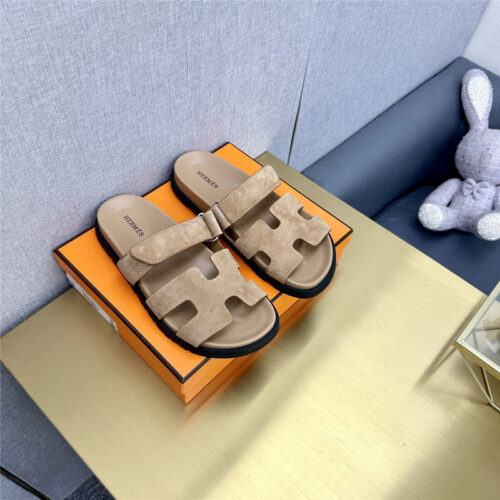 High Quality Luxury Hermes Roll Cake Hair Uncle Slippers – Style 19971 product detail