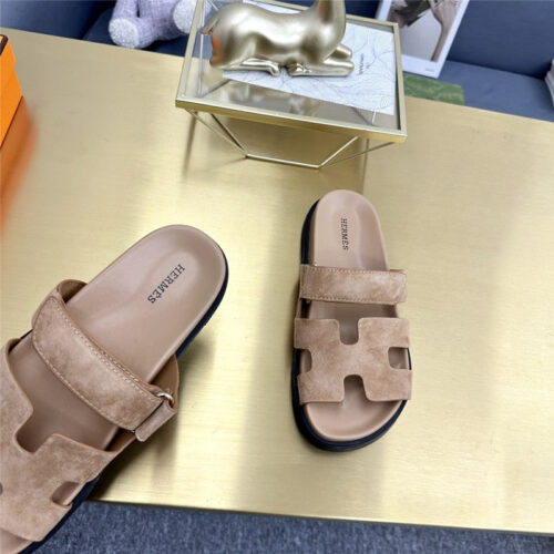 High Quality Luxury Hermes Roll Cake Hair Uncle Slippers – Style 19971 product detail