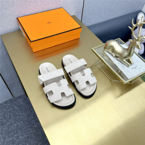 High Quality Luxury Hermes Roll Cake Hair Uncle Slippers – Style 18275 product detail