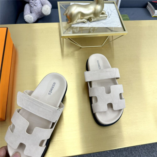 High Quality Luxury Hermes Roll Cake Hair Uncle Slippers – Style 18275 product detail