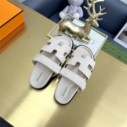 High Quality Luxury Hermes Roll Cake Hair Uncle Slippers – Style 18275 product detail