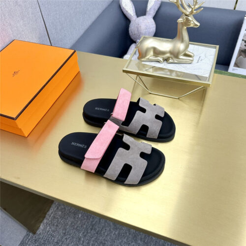 High Quality Luxury Hermes Roll Cake Hair Uncle Slippers – Style 16579 alternate view