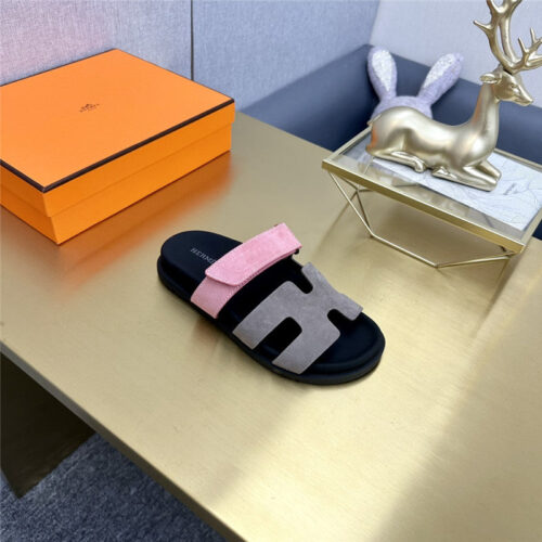 High Quality Luxury Hermes Roll Cake Hair Uncle Slippers – Style 16579 product detail