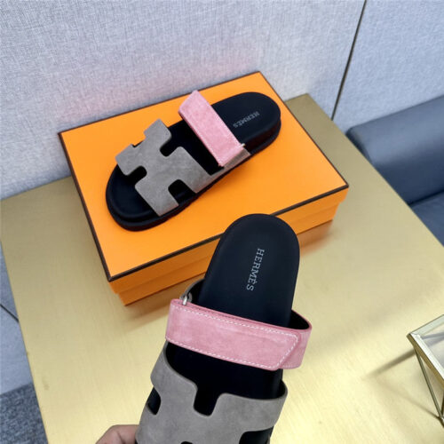 High Quality Luxury Hermes Roll Cake Hair Uncle Slippers – Style 16579 product detail